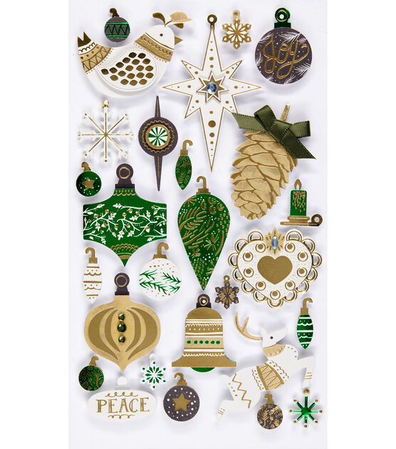 CHRISTMAS Banner Happy Holidays Holly Repeat Jolee/'s Stickers